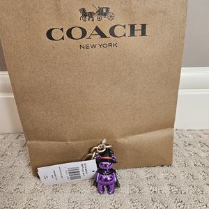 BNWT Coach Halloween Witch Bear Bag Charm